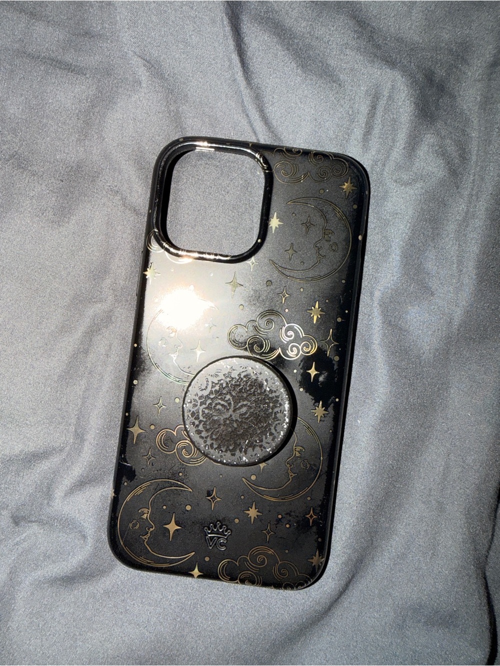 Velvet Caviar Black Celestial Phone Case with PopSocket - used iPhone 13pro max